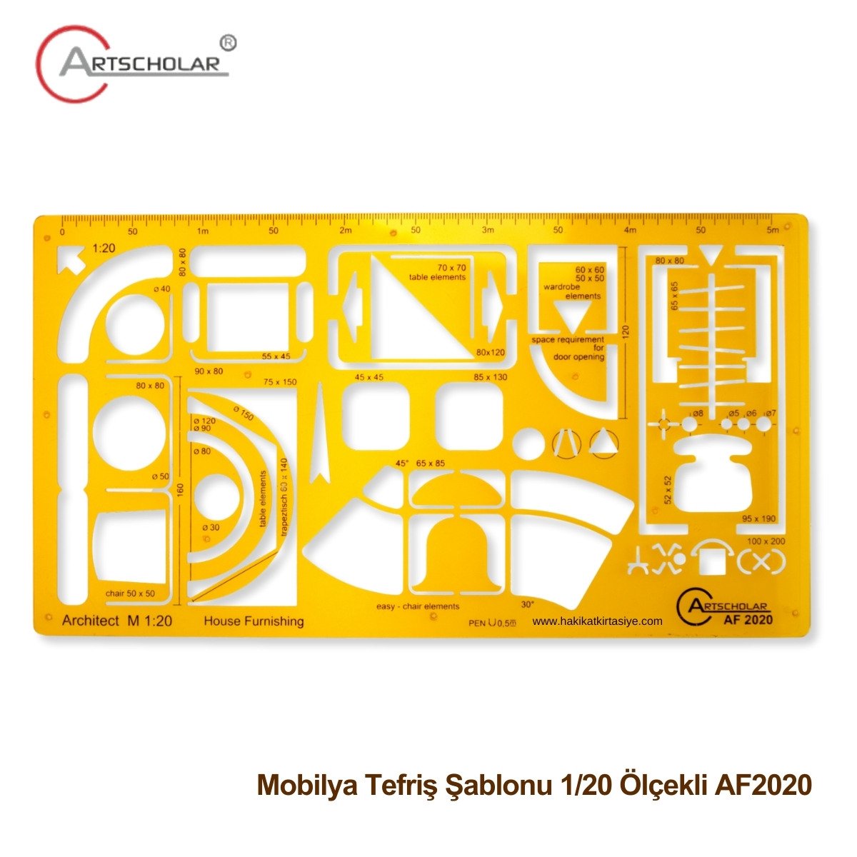 Artscholar Mobilya Tefriş Şablonu 1/20 Ölçekli