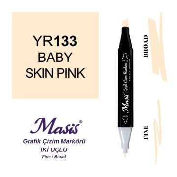 Masis Twin Çift Uçlu Marker Kalemi 133 Baby Skin Pink