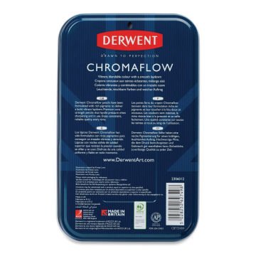 Derwent Chromaflow Kuru Boya Kalem Seti Metal Kutu 36lı