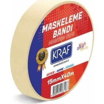 Kraf Maskeleme Bandı 15mmx40m 4015G