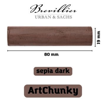 Cretacolor ArtChunky Renkli Kömür Çubuk Yuvarlak 18x80mm Sepia Dark