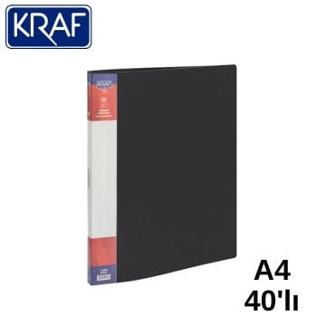 Kraf Sunum Dosyası A4 40lı Siyah