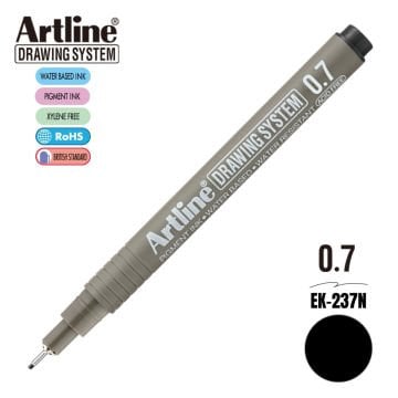 Artline Drawing System Teknik Çizim Kalemi 0.7 Siyah