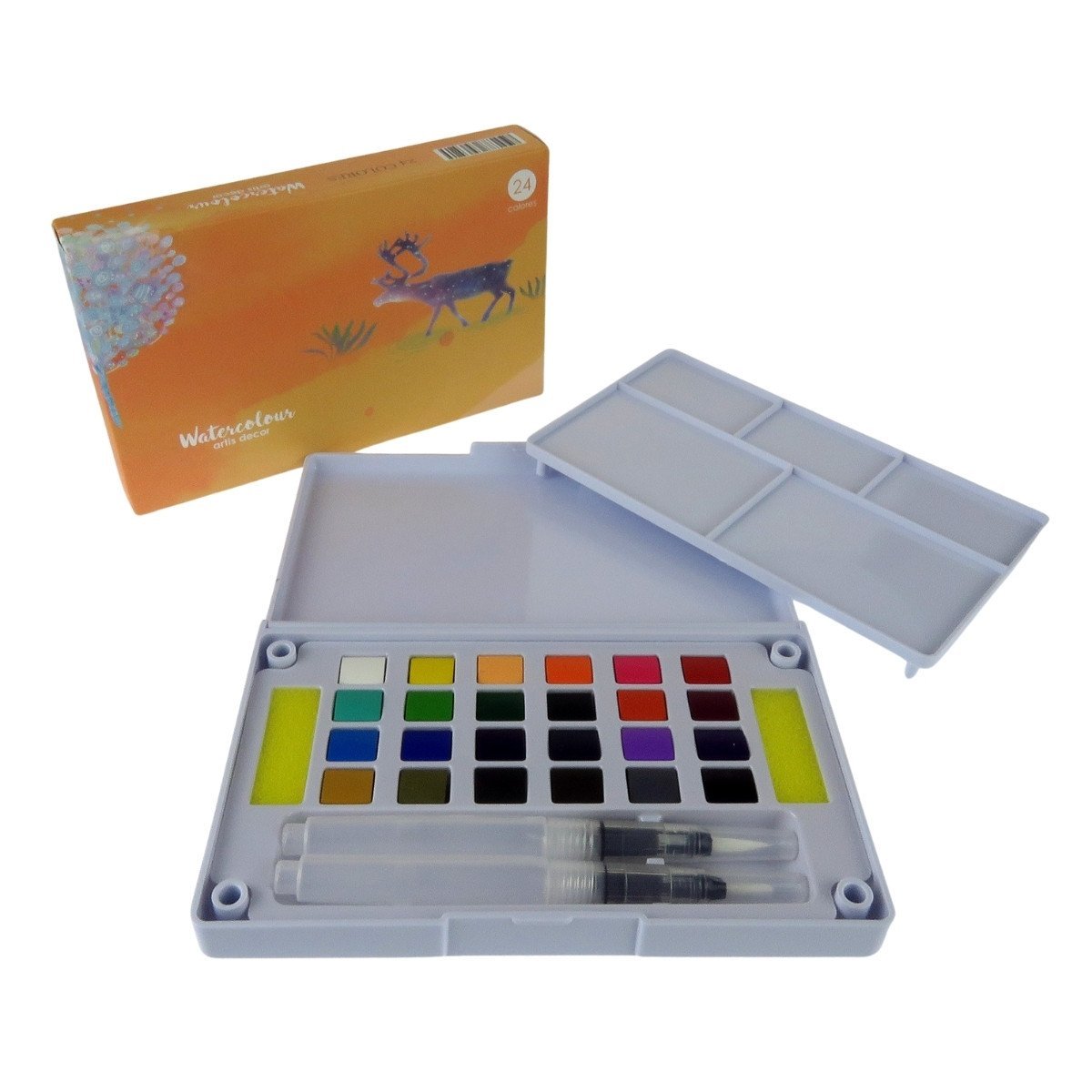 Art Elegant Sulu Boya Tablet Seti 24lü Fırça ve Palet Hediyeli