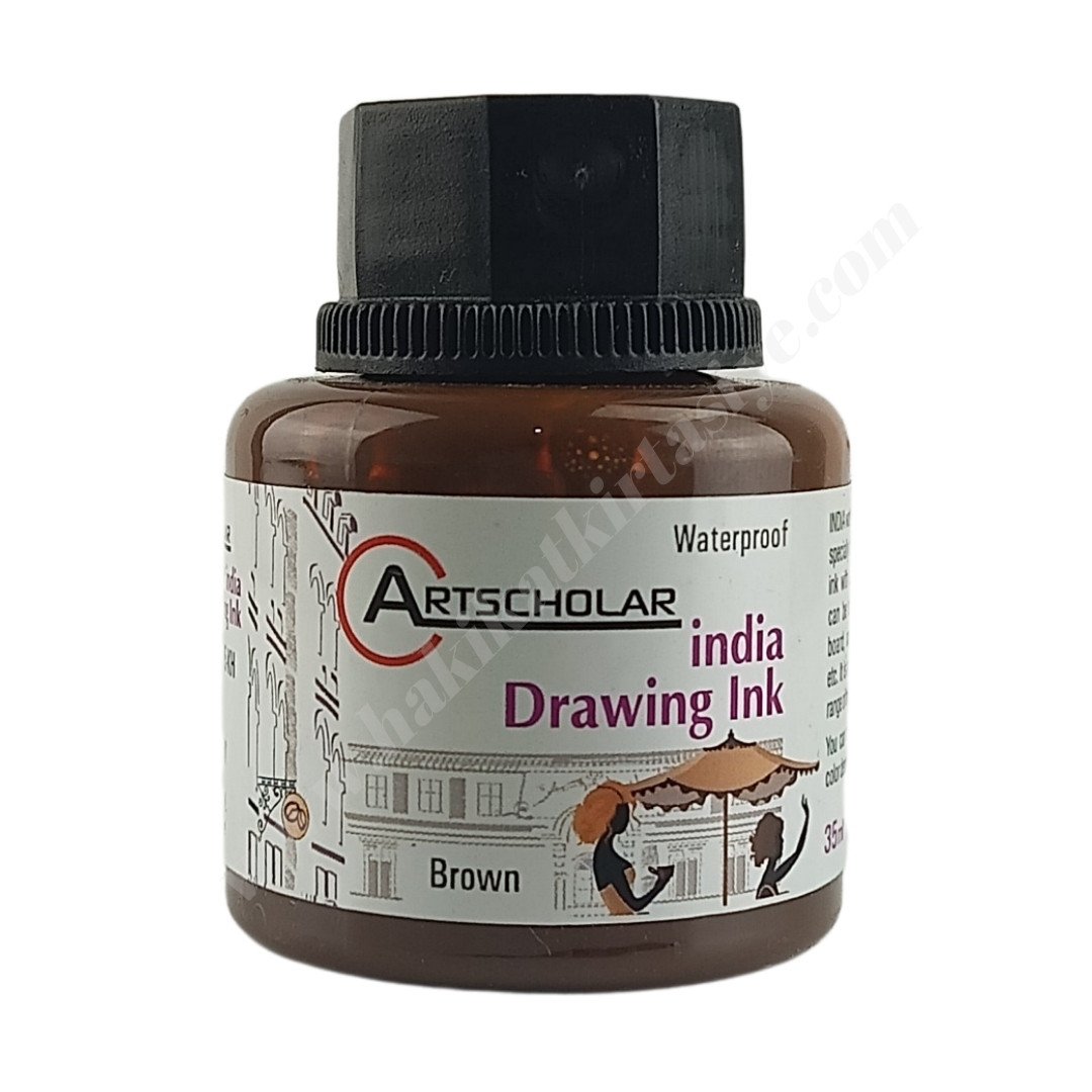 Artscholar Waterproof India Ink Çini Mürekkebi 35ml Brown