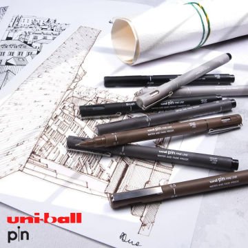 Uni Pin 200 Teknik Çizim Kalemi Siyah 0.8mm