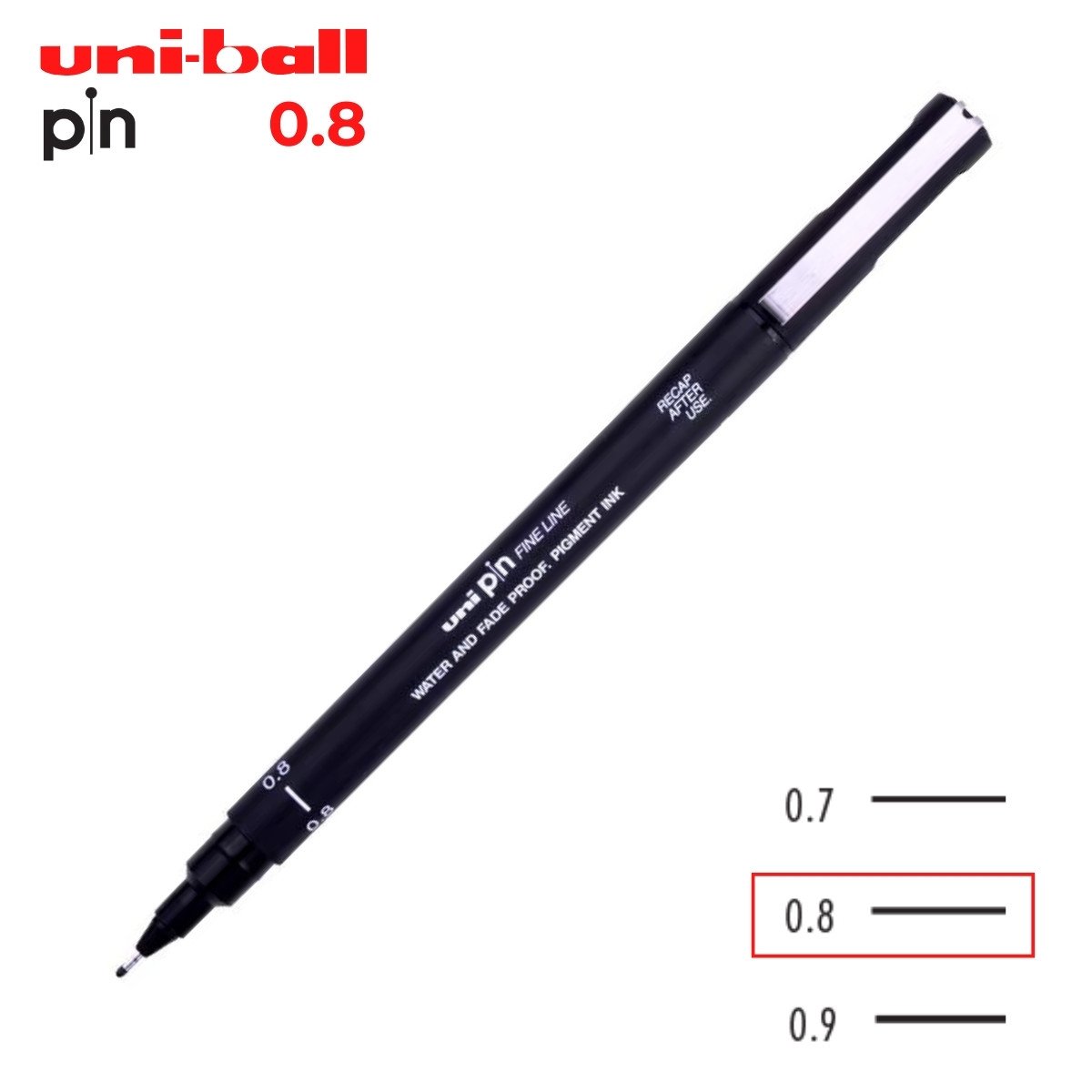 Uni Pin 200 Teknik Çizim Kalemi Siyah 0.8mm