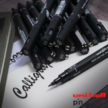 Uni Pin 200 Teknik Çizim Kalemi Siyah 0.3mm