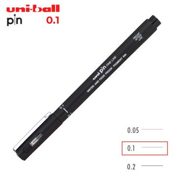 Uni Pin 200 Teknik Çizim Kalemi Siyah 0.1mm