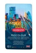 Derwent Procolour Kuru Boya Kalemi 12 Renk