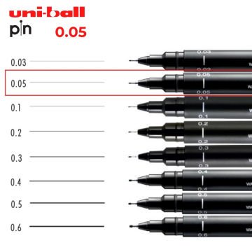Uni Pin 200 Teknik Çizim Kalemi Siyah 0.05mm