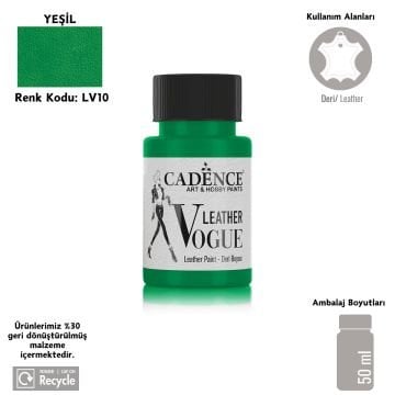 Cadence Leather Vogue Deri Boyasi 50ml LV-10 Yeşil