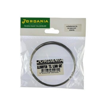 Jordania Aluminyum Tel Gümüş 0.5mmx6mt