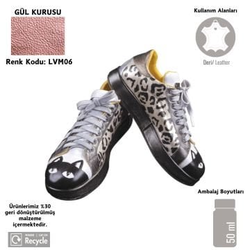 Cadence Leather Vogue Deri Boyasi Metalik 50ml LV-06 Gül Kurusu