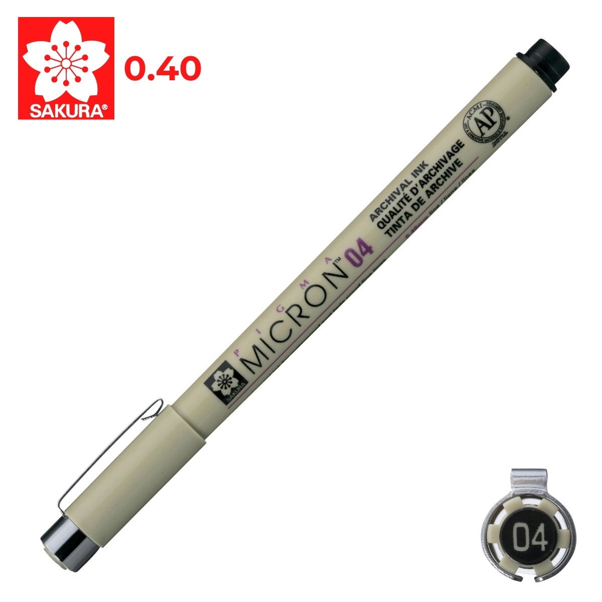 Sakura Pigma Micron Teknik Çizim Kalemi 04 0.4mm Siyah