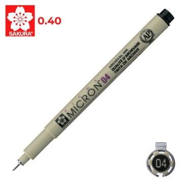 Sakura Pigma Micron Teknik Çizim Kalemi 04 0.4mm Siyah