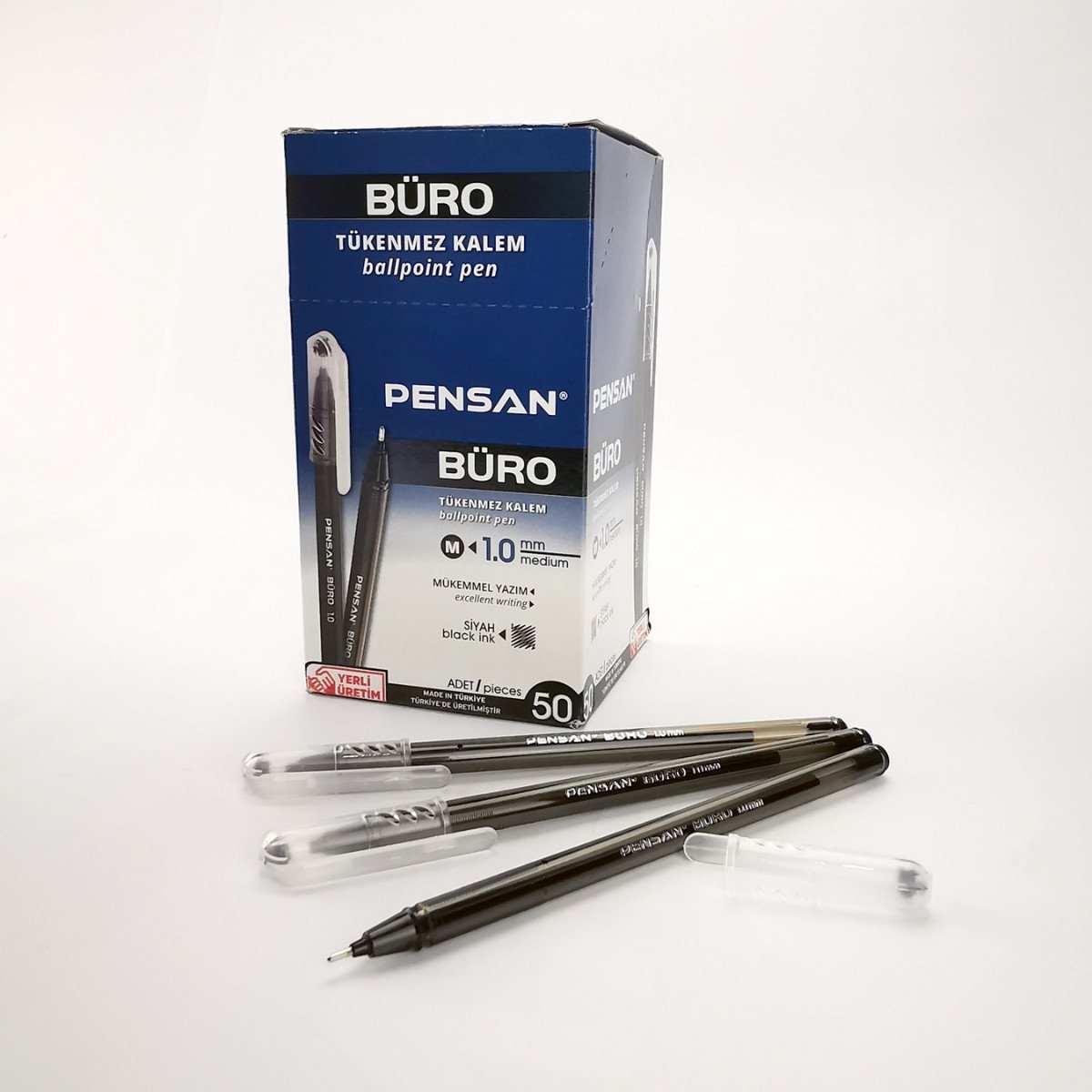 Pensan Büro Tükenmez Kalem 2270 1.0mm Siyah 50li