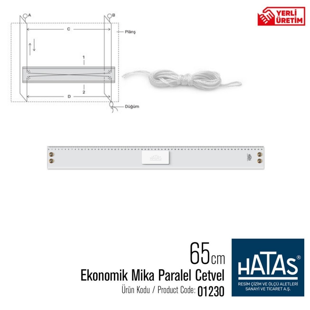 Hatas Ekonomik Mika Paralel Cetvel 65cm