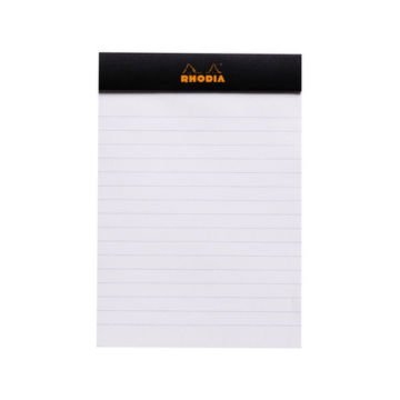 Rhodia Bloknot A6 Siyah 80gr Çizgili 80yp