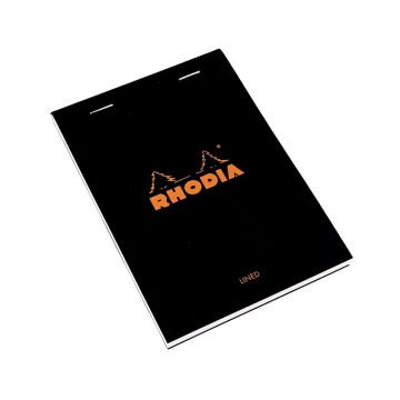 Rhodia Bloknot A6 Siyah 80gr Çizgili 80yp