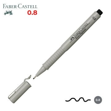 Faber Castell Ecco Pigment Teknik Çizim Kalemi Siyah 0.8mm