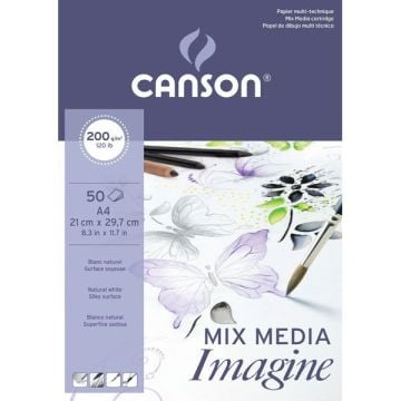 Canson Mix Media Çok Amaçlı Resim Defteri A4 200gr 50syf