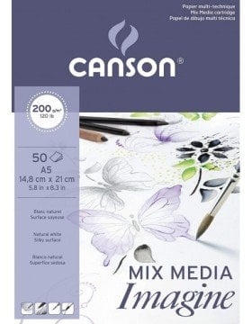 Canson Mix Media Çok Amaçlı Resim Defteri 200gr A5 50syf