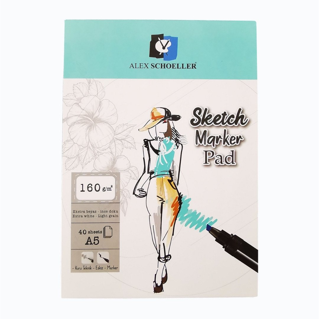 Alex Schoeller Sketch Marker Pad Eskiz Defteri 160gr A5 40yp