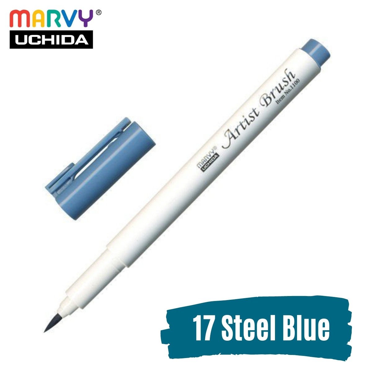 Marvy Artist Brush Pen 1100 Firça Uçlu Kalem 17 Steel Blue