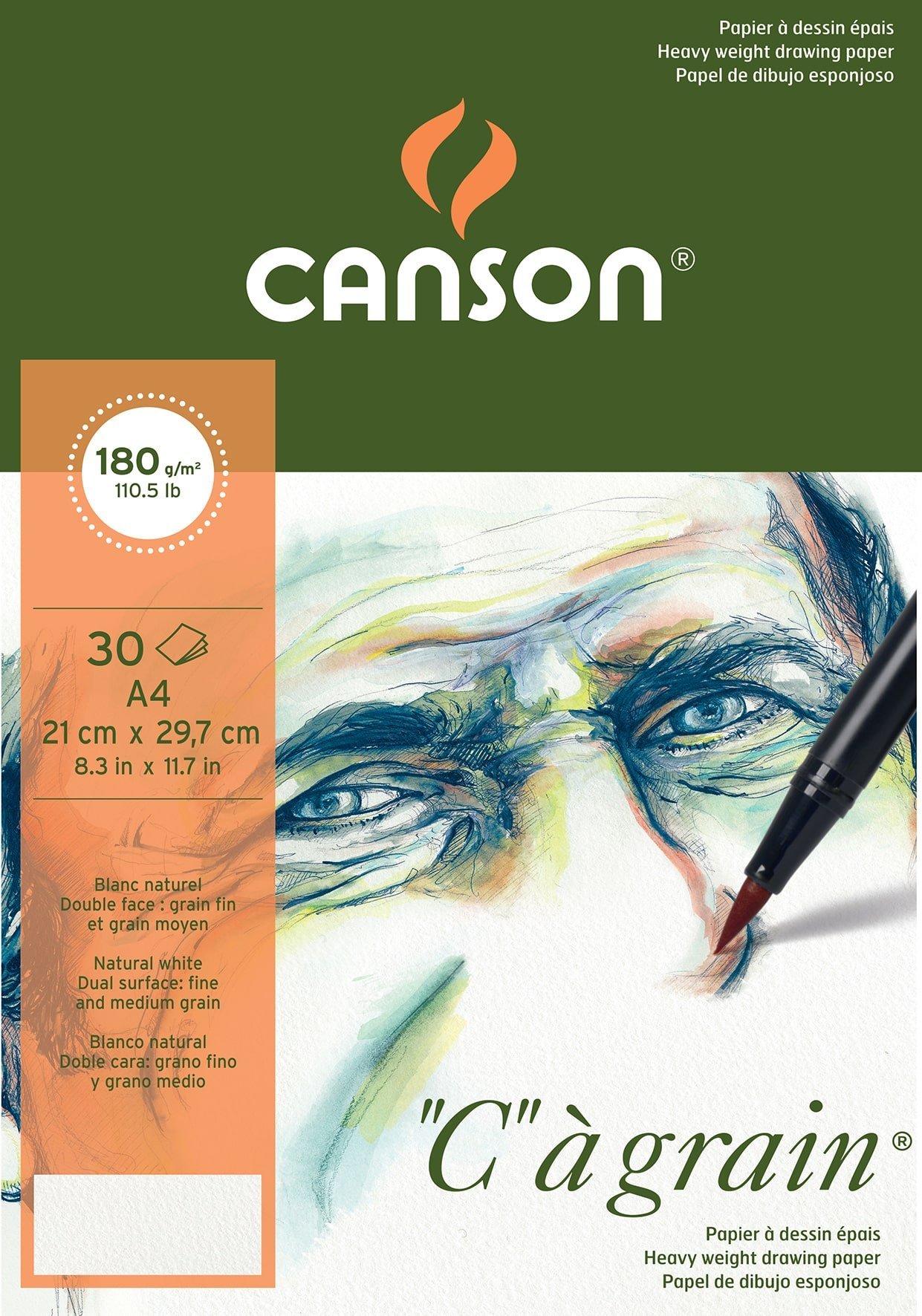 Canson ''C'' à grain Eskiz Çizim Defteri A4 180gr 30yp