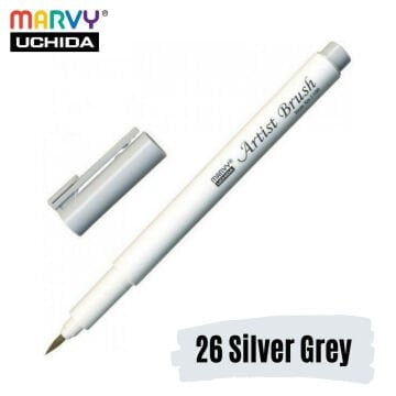 Marvy Artist Brush Pen 1100 Firça Uçlu Kalem 26 Silver Grey