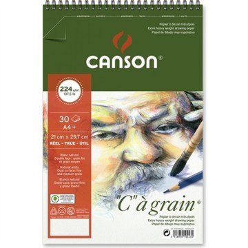 Canson ''C'' à grain Spiralli Çizim Blok A4+ 224gr 30yp