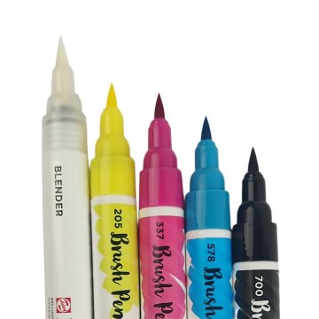 Talens Ecoline Brush Pen 5li Set Primary