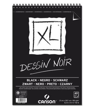 Canson Dessin Noir Siyah Eskiz Defter A4 150gr 40 Yaprak