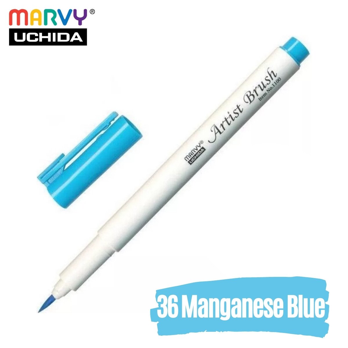 Marvy Artist Brush Pen 1100 Firça Uçlu Kalem 36 Manganese Blue