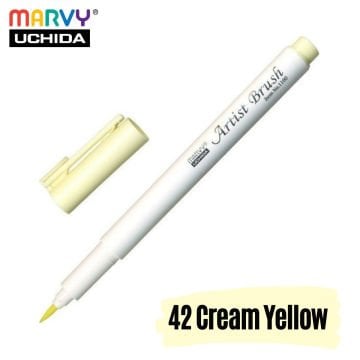 Marvy Artist Brush Pen 1100 Firça Uçlu Kalem 42 Cream Yellow