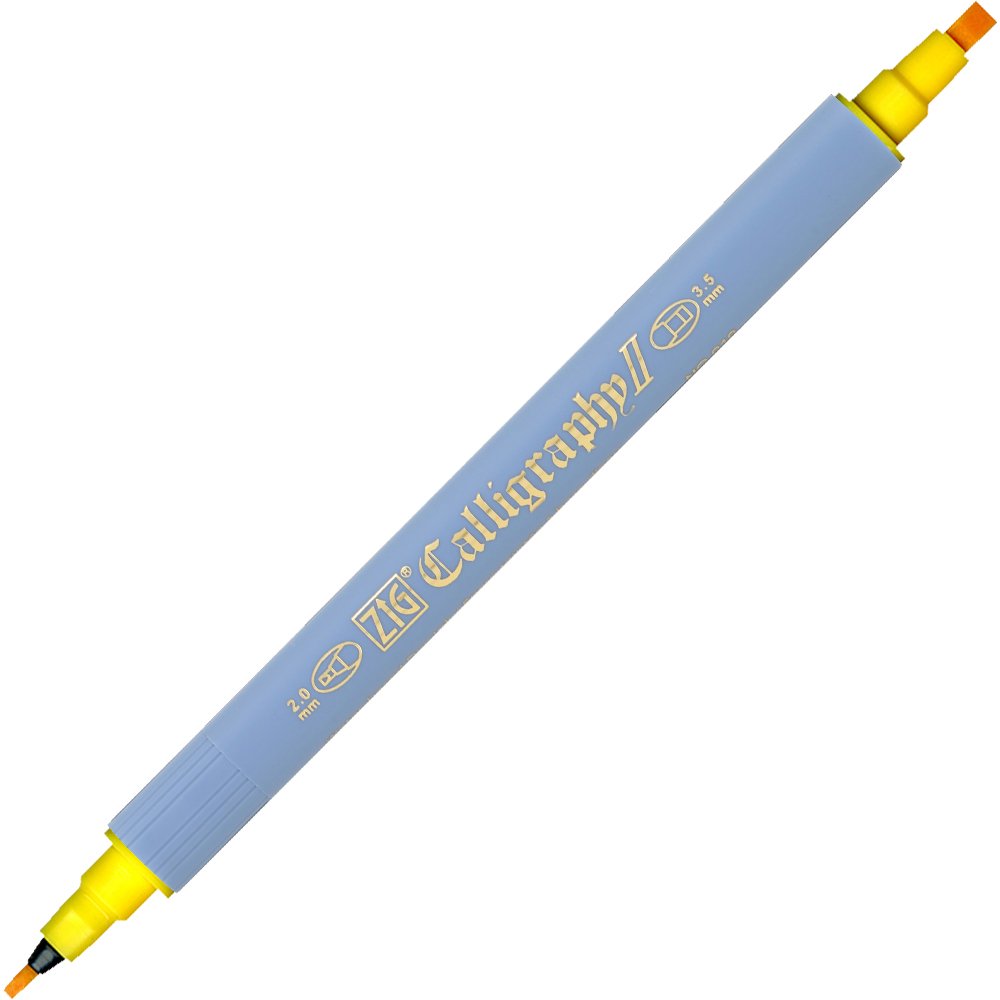Zig Kaligrafi Kalemi Çift Uçlu 2mm + 3.5mm Tc-3100 050 Yellow