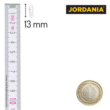 Jordania Maket Beyaz İnsan Figürü 1/150 13mm 25li