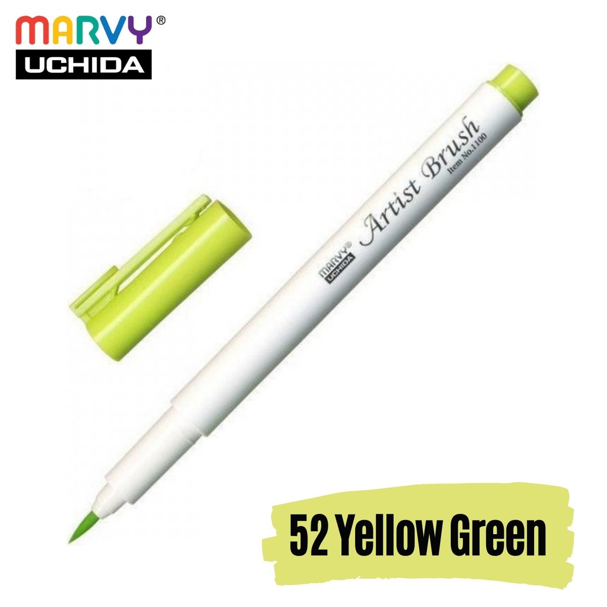Marvy Artist Brush Pen 1100 Firça Uçlu Kalem 52 Yellow Green