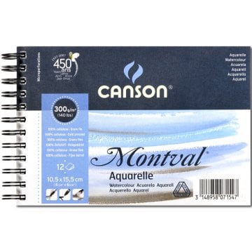 Canson Montval Suluboya Blok 10.5x15.5cm 300gr 12 Yaprak