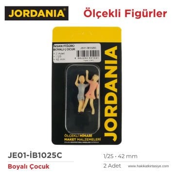 Jordania Maket Boyalı İnsan Figürü Çoçuk 1/25 42mm 2li