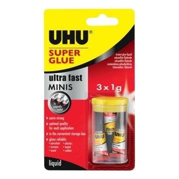 Uhu Super Glue 3'lü Mini Japon Yapıştırıcı