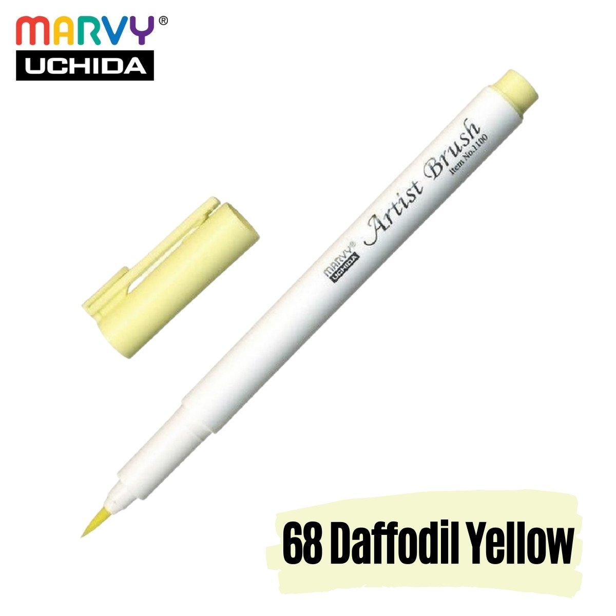 Marvy Artist Brush Pen 1100 Firça Uçlu Kalem 68 Daffodil Yellow