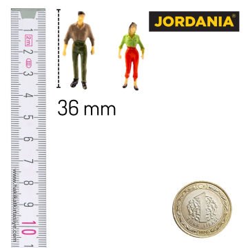Jordania Maket Boyalı İnsan Figürü 1/50 36mm 4lü