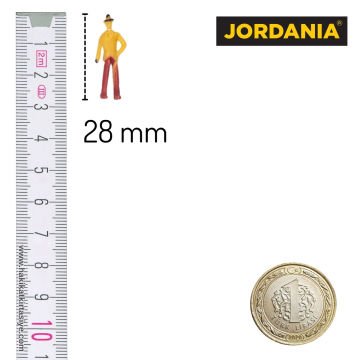 Jordania Maket Boyalı İnsan Figürü 1/75 28mm 12li