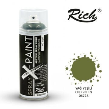 Rich X Paint Sprey Boya 400ml 06725 Yağ Yeşili