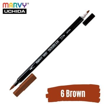 Marvy Artist Brush Pen 1800 Çift Taraflı Firça Uçlu Kalem 06 Brown