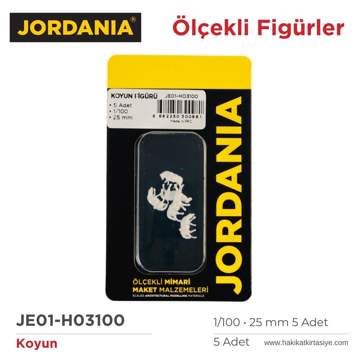 Jordania Maket Koyun Figürü 1/100 25mm 5li