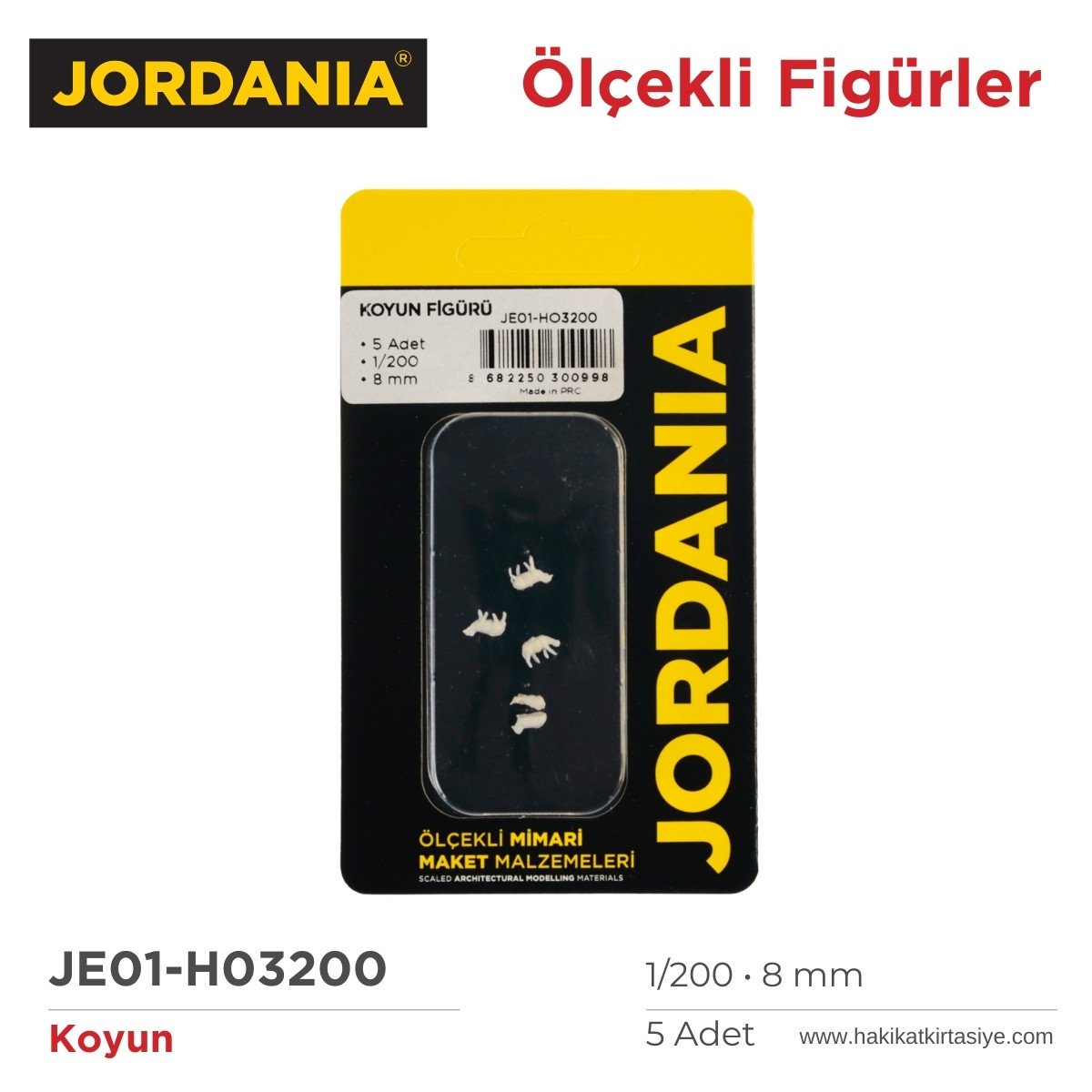 Jordania Maket Koyun Figürü 1/200 8mm 5li