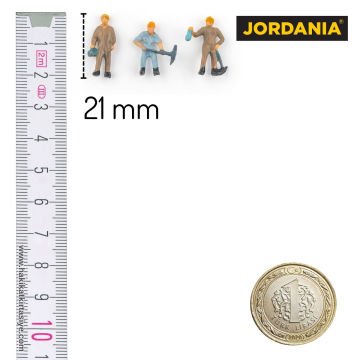 Jordania Maket İnsan İşçisi Figürü 1/100 21mm 3lü